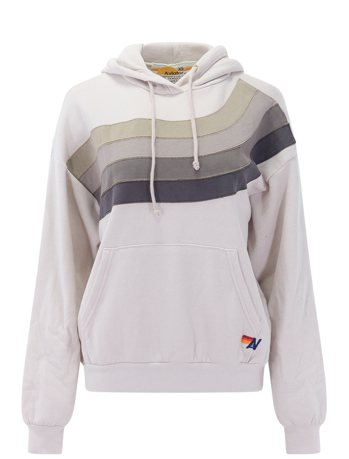 wave stripe 4 pullover hoodie in dove grey and charcoal