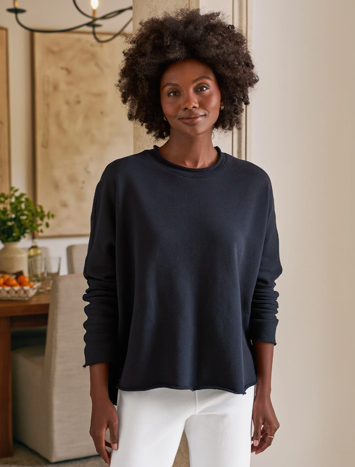anna long sleeve capelet in british royal navy