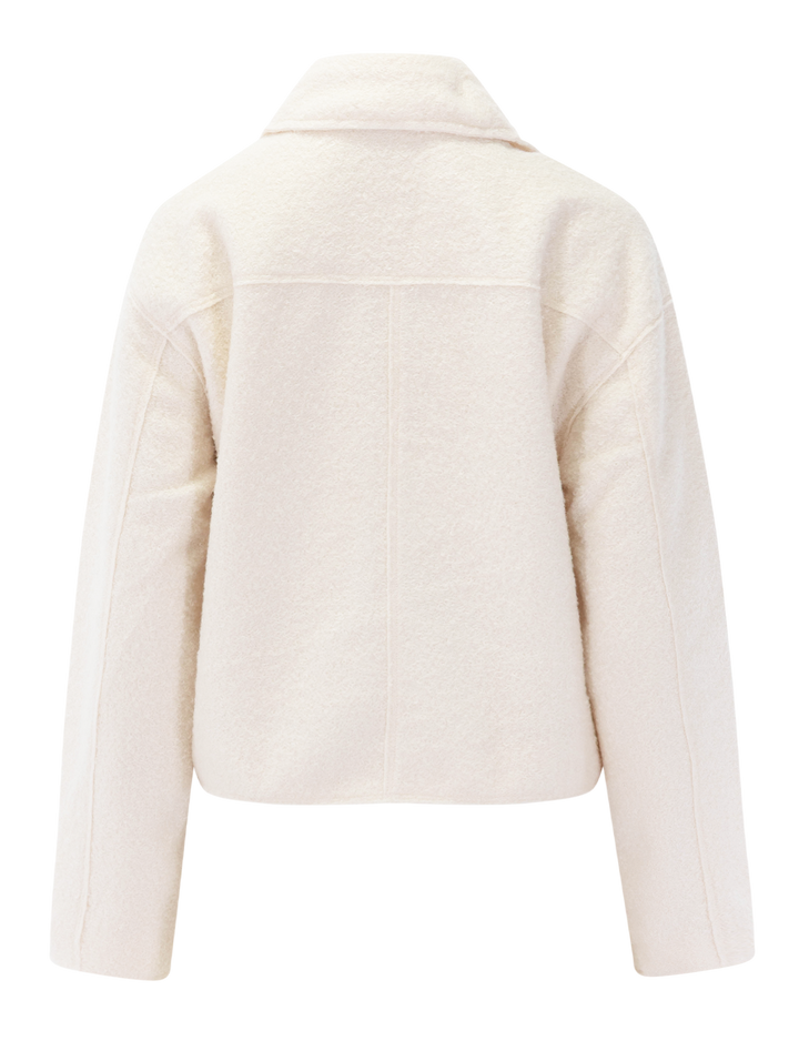 sloane boucle crop jacket in cream
