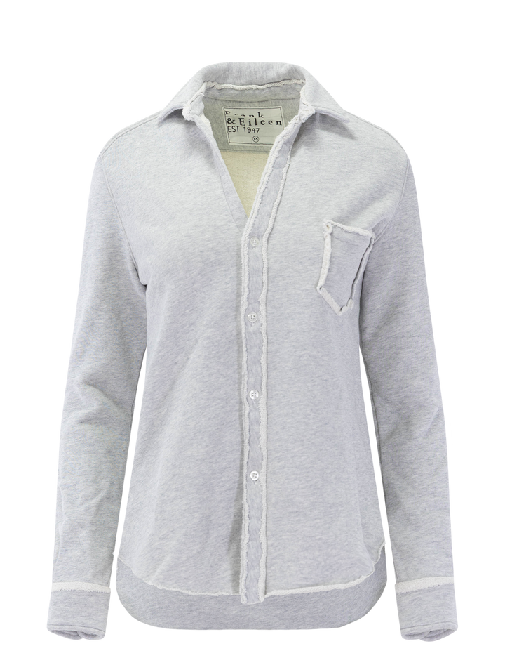 eileen sweatshirt button-up in gray melange