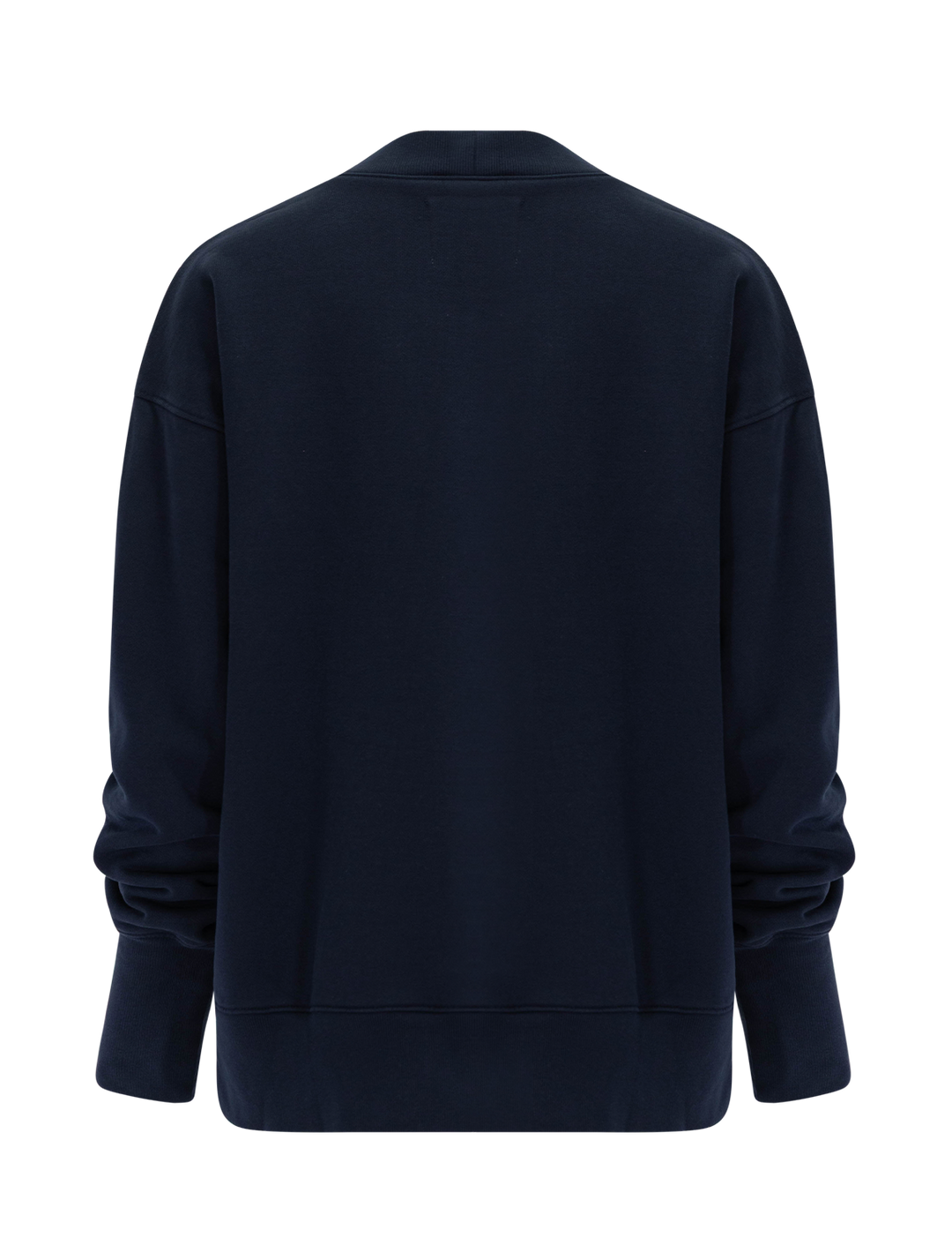 fleece cardigan in navy