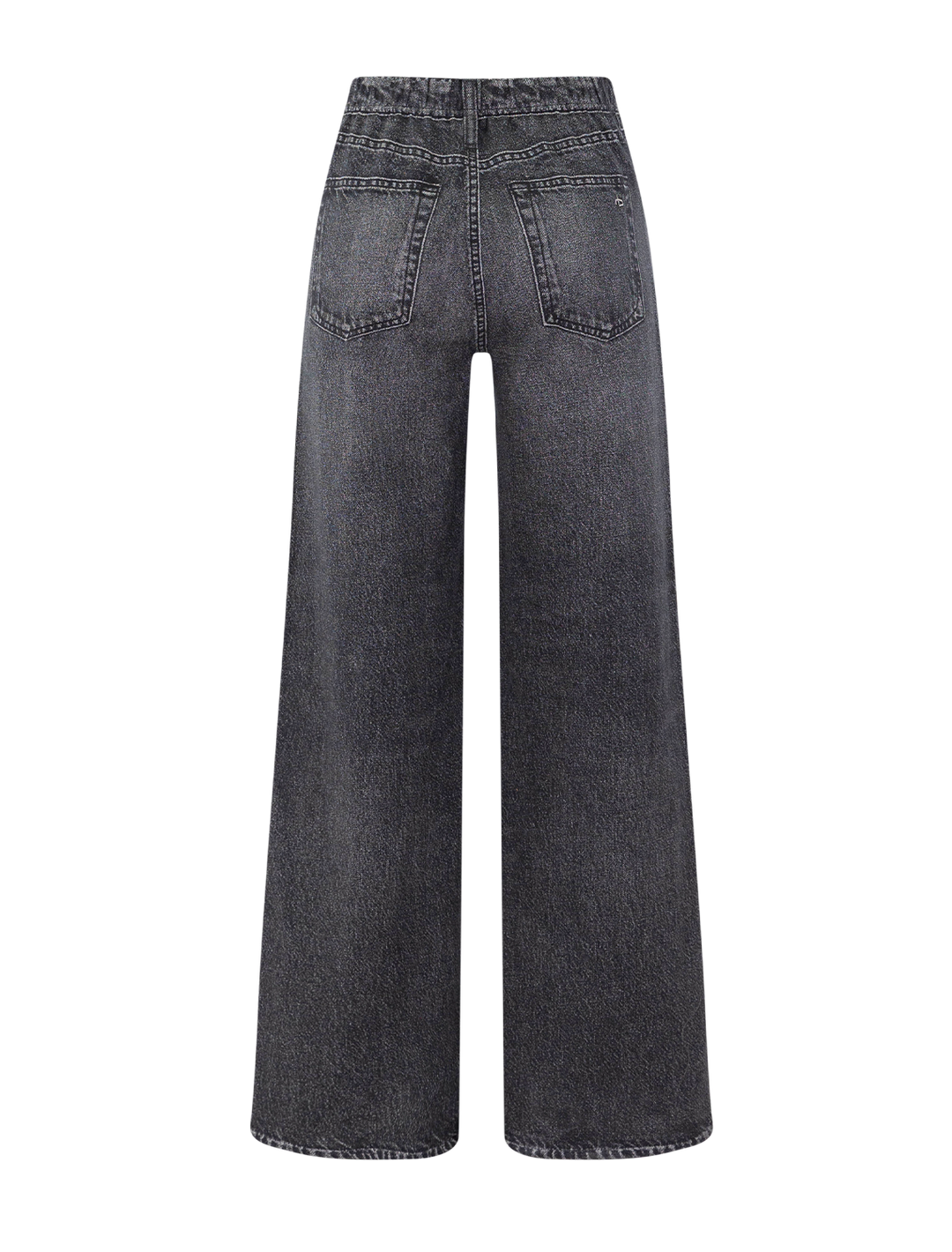 miramar terry wide track pant in washed black