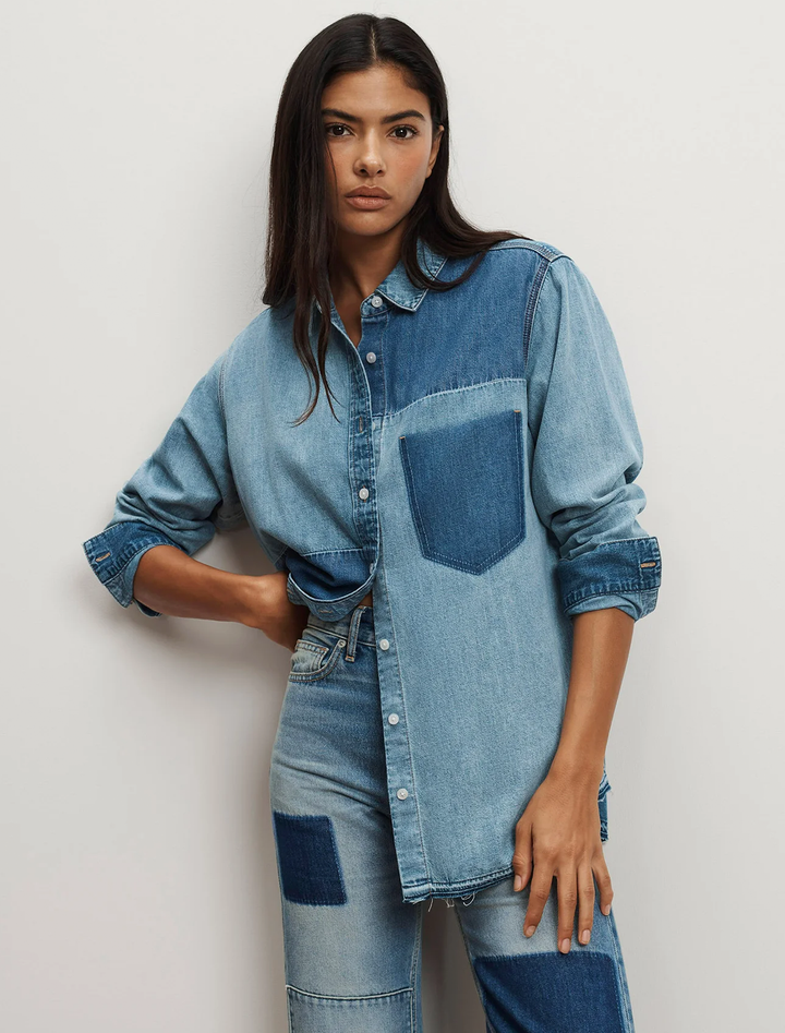 dalma denim button-down shirt