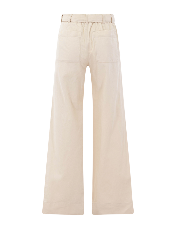 slant pocket twill pant eggshell