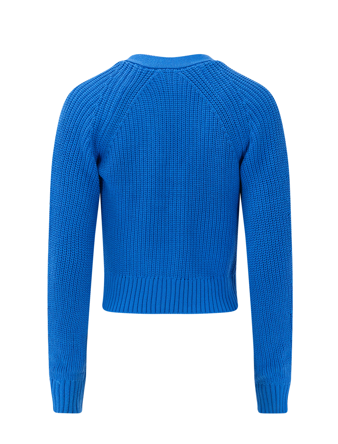 shrunken v-neck cardigan in dutch blue