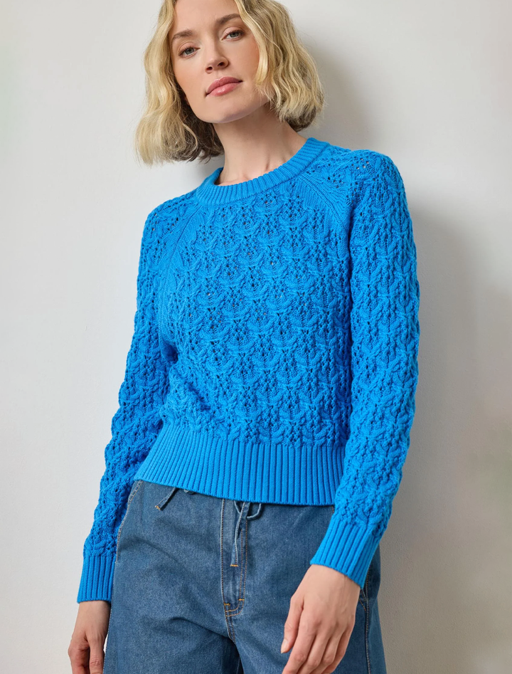 easy sleeve raglan sweater in dutch blue