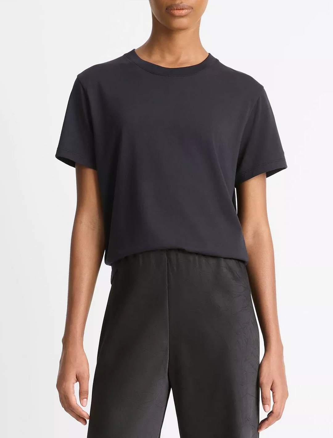 pima cotton crew neck t-shirt in coastal blue