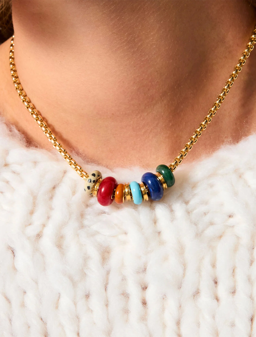 the stone slider necklace