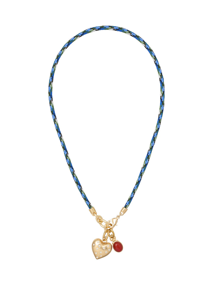 the happy cord charm necklace