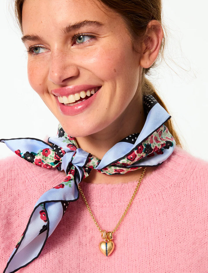 the sapphire stripe mini heart pendant