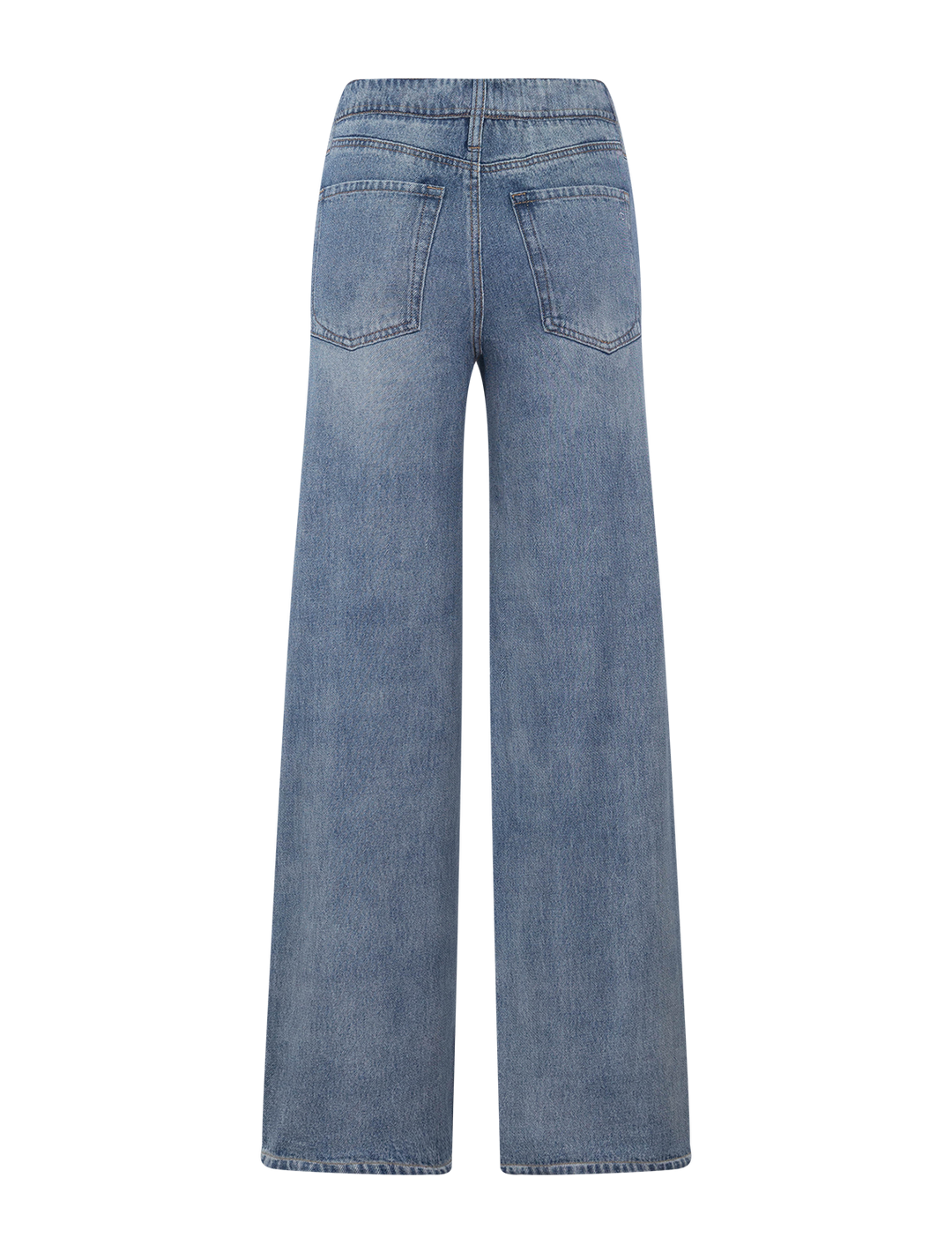 back view of miramar terry track pant in red and white stripe