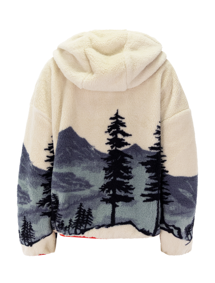 the plush horizon fleece in sno cap landscape