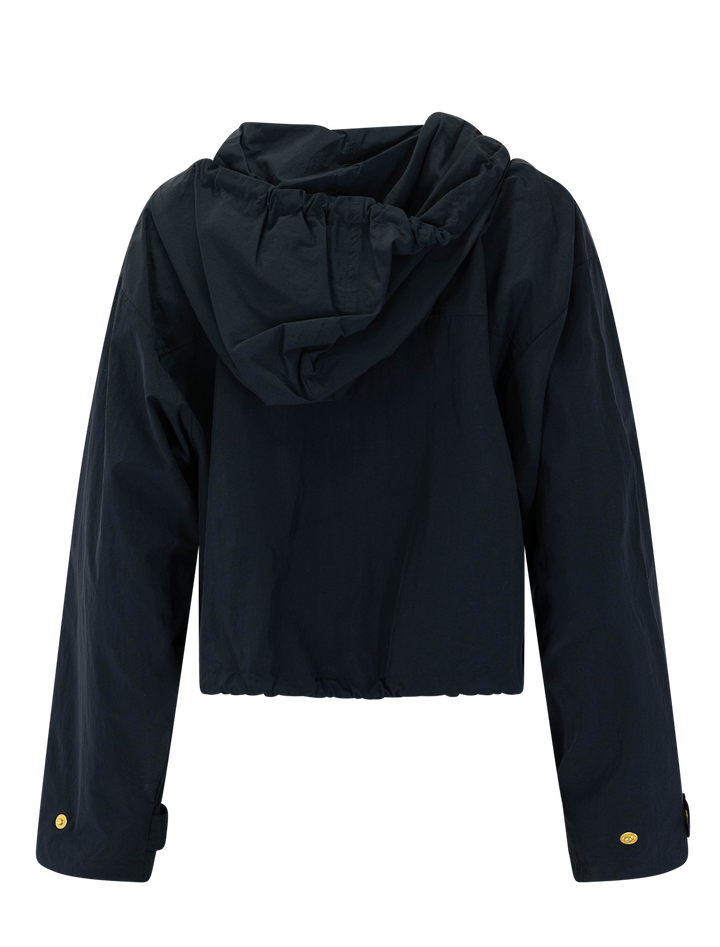 bronwyn crop windbreaker in black