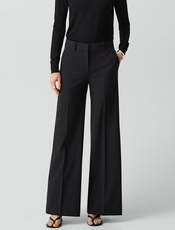 fluid flare pant in black