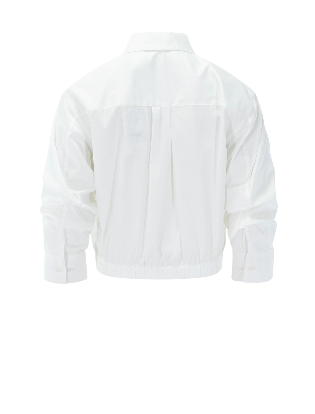 cropped shirt in good cotton in white