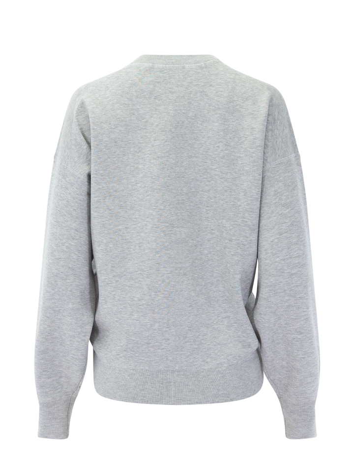 v-neck sweatshirt in gravity melange