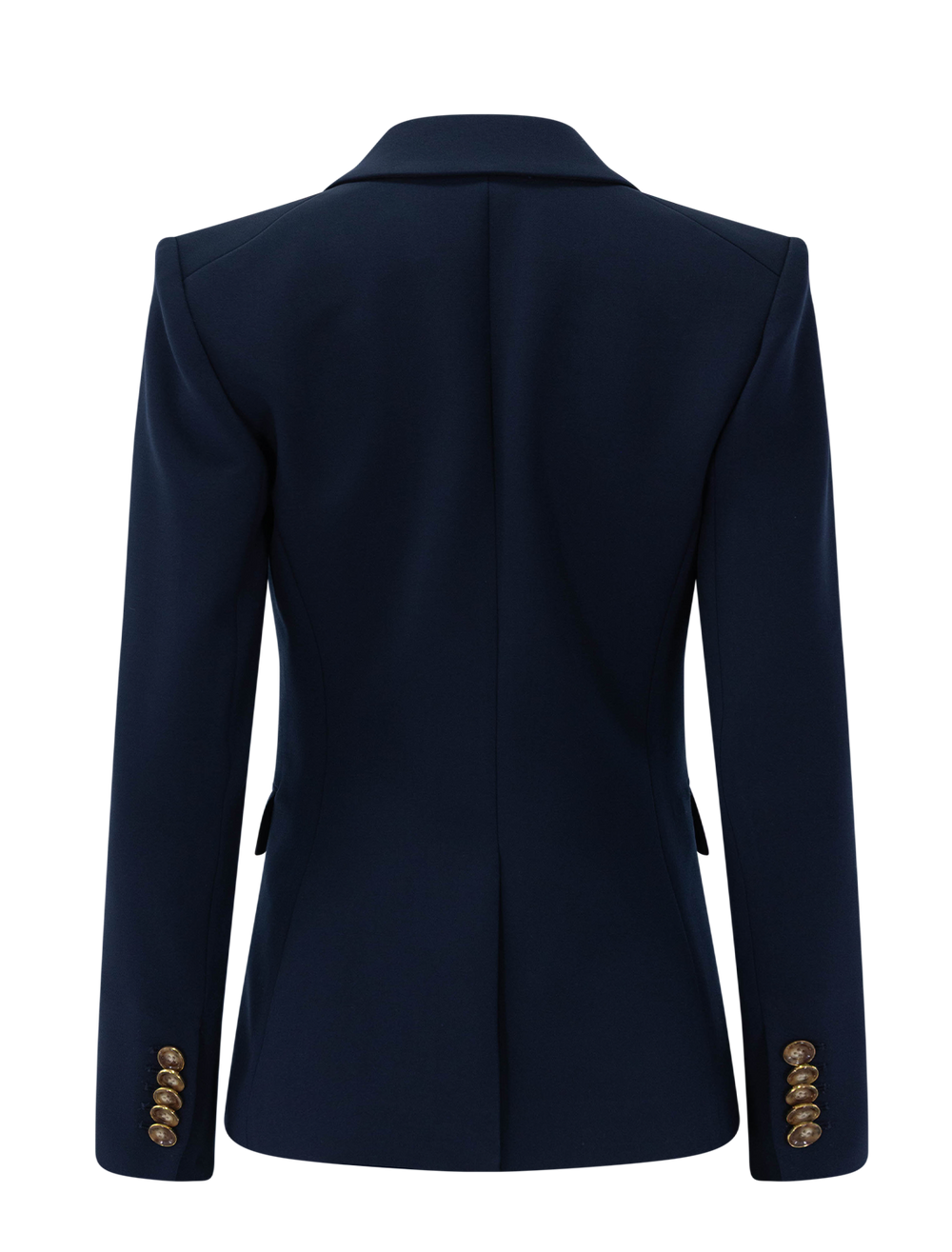 Veronica Beard single breasted miller dickey jacket in navy - back view.