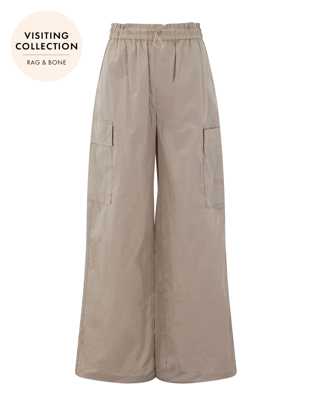 front view of victoria pant in taupe