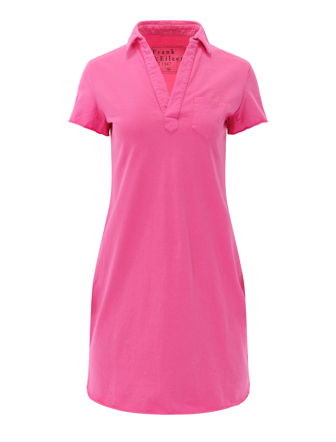 Front view of Frank & Eileen's lauren polo dress in lotus.