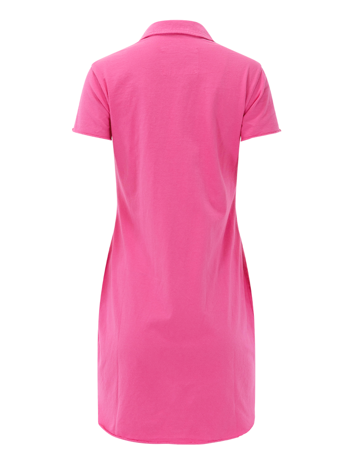 Back view of Frank & Eileen's lauren polo dress in lotus.