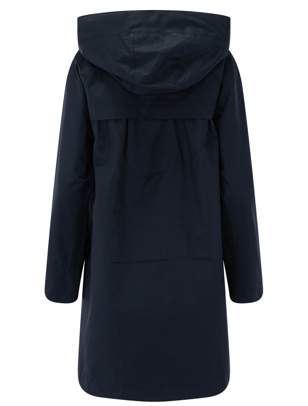 Barbour heron waterproof jacket in navy - back view.