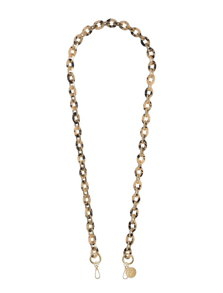 cassy ecailee beige chain
