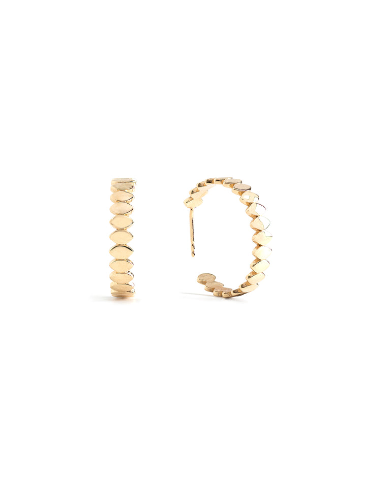 Photo of Sydney Evan's pure marquise medium hoops.