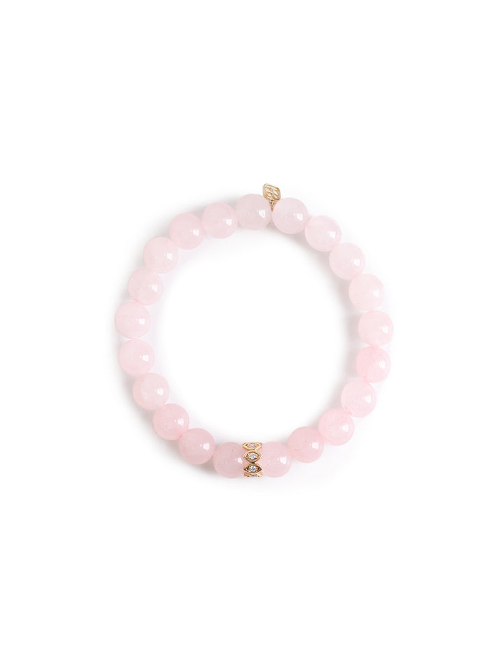 8mm marquise protective eye eternity rondelle on rose quartz