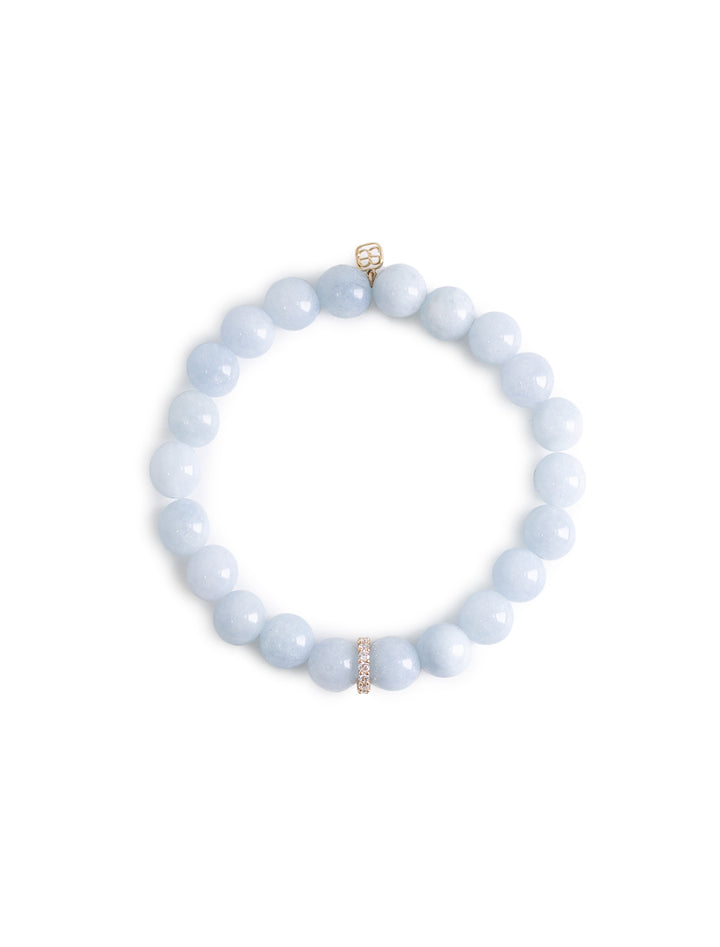 8mm small cocktail eternity rondelle on aquamarine