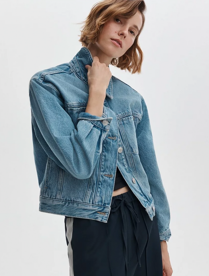 marie trucker jacket in everglade