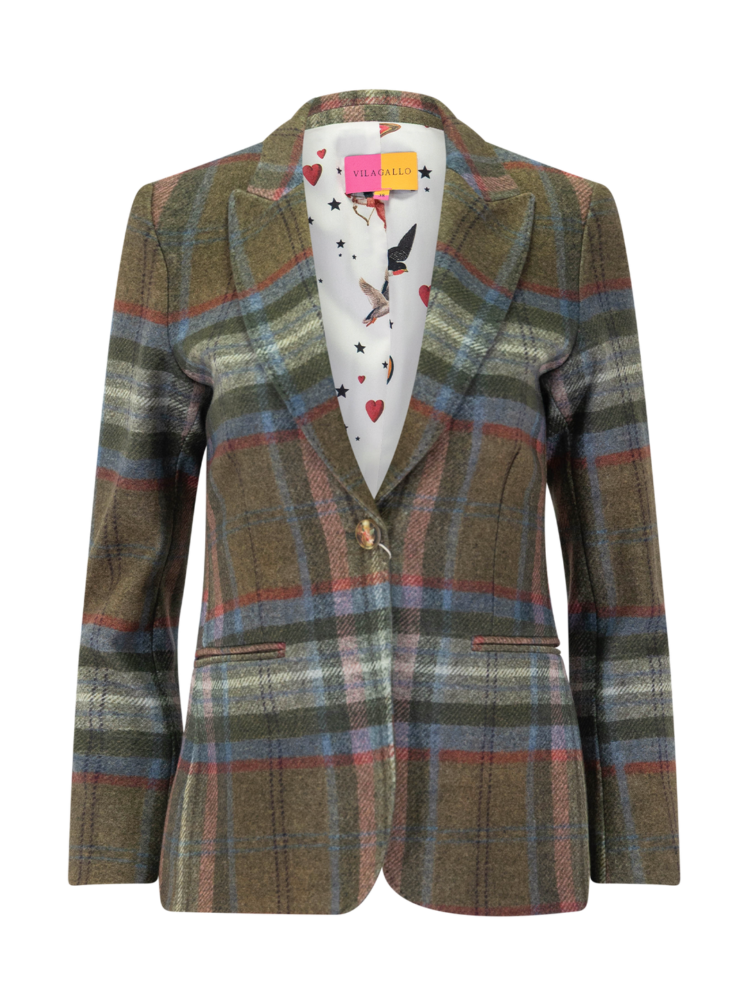 heather blazer in fab plaid