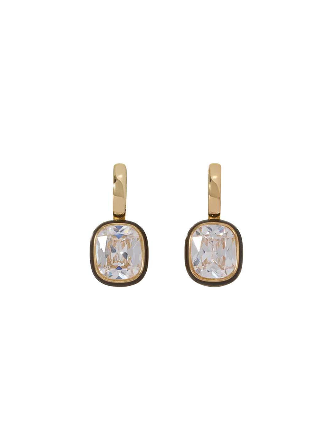 the cubic cushion drop earrings