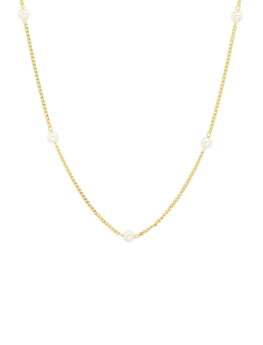 chain necklace with pearl accents