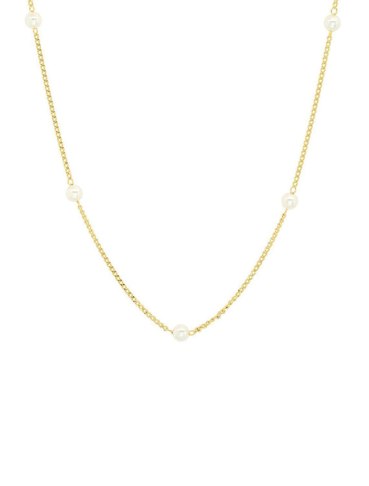 chain necklace with pearl accents