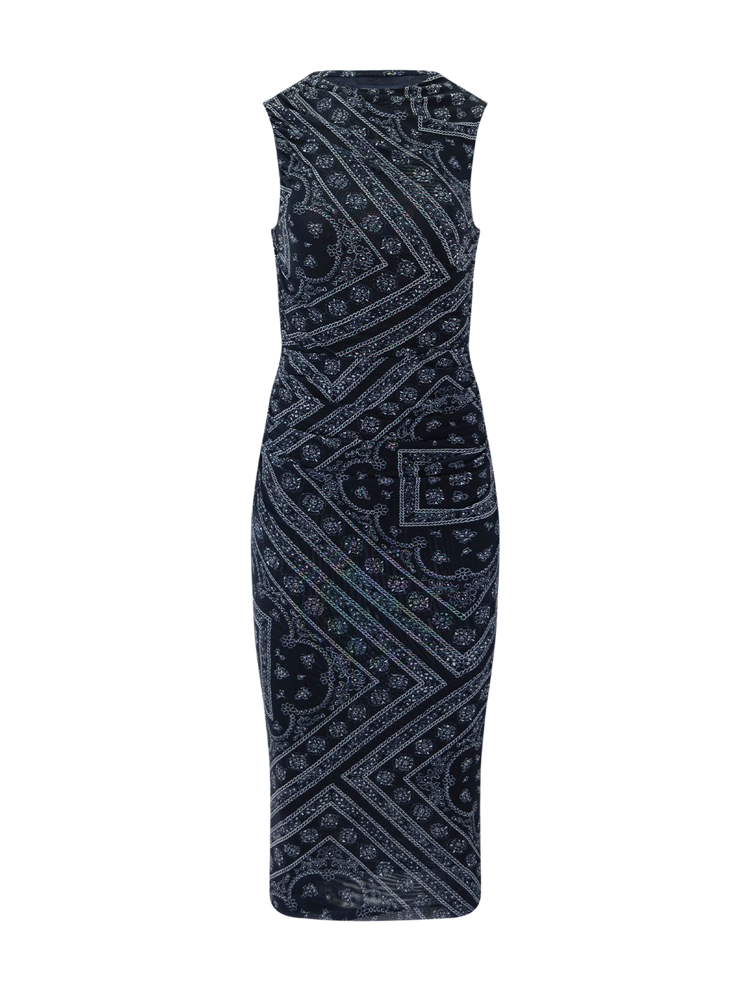 sylviani dress in navy bandana print