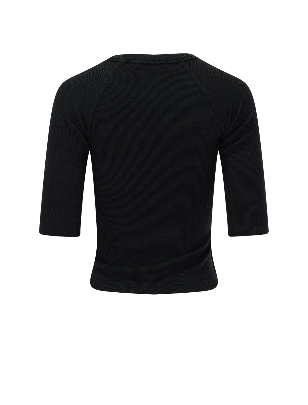 amelia short sleeve luxe rib tee in true black