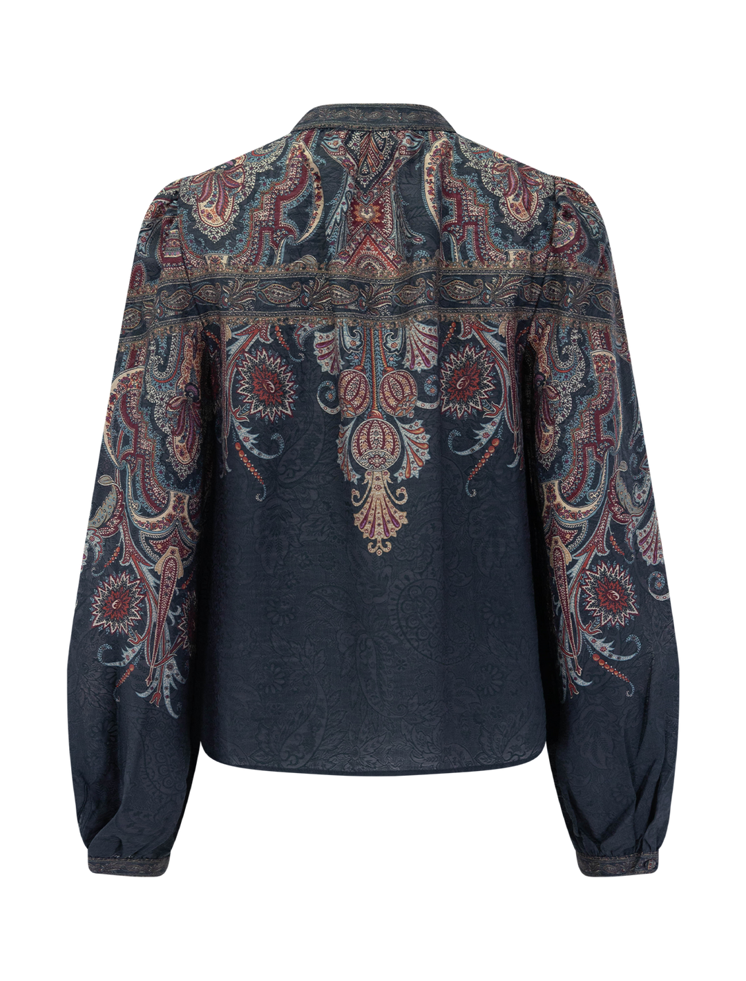 hyacinth print blouse in navy