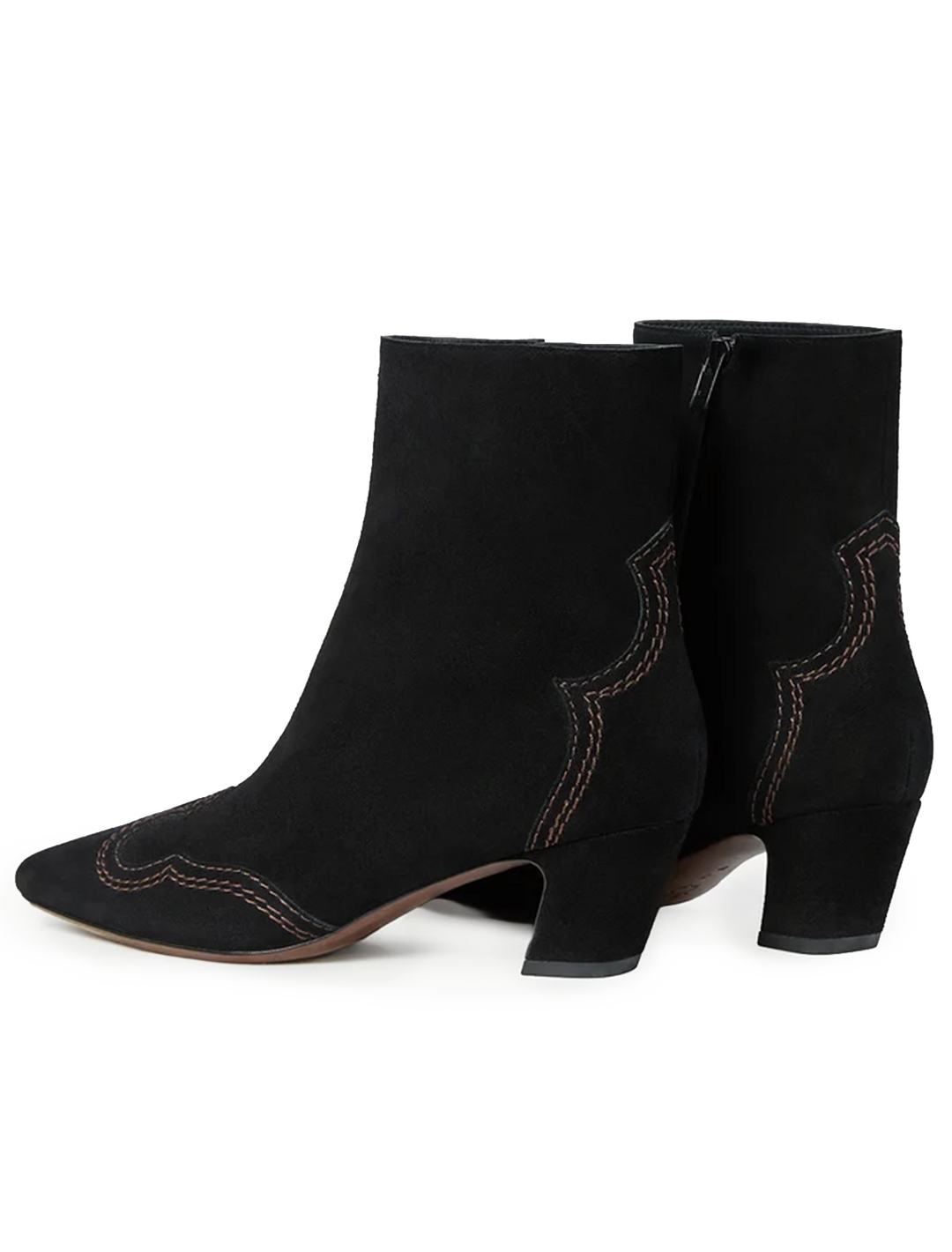 aspen booties in black suede