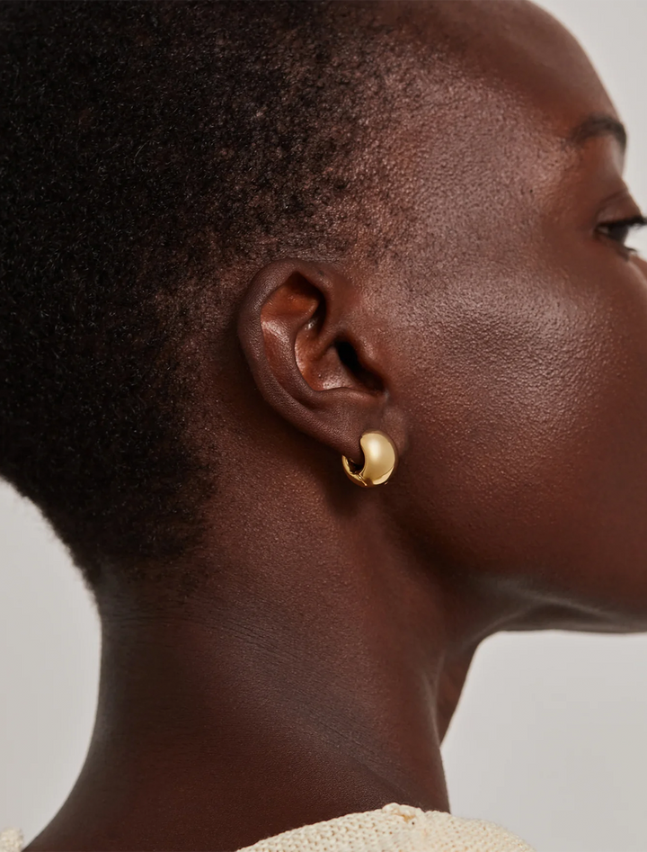 mini gemma hoops in gold