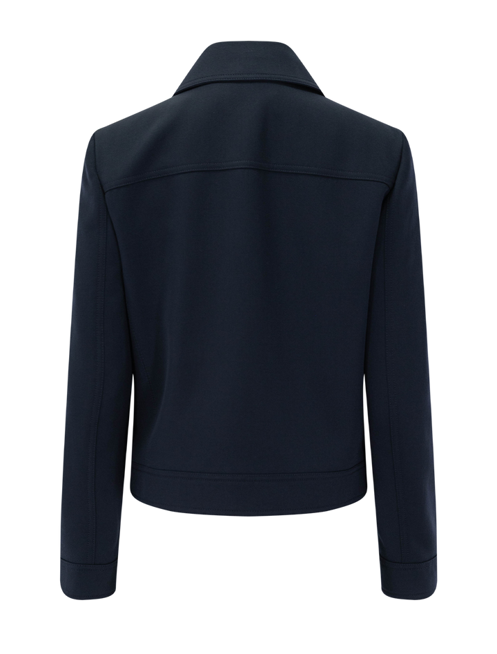 susannah jacket in midnight blue wool gabardine