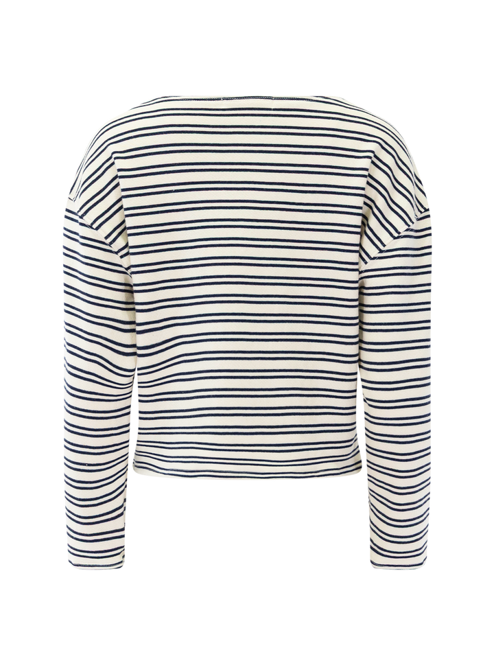 briana french terry tee in navy stripe