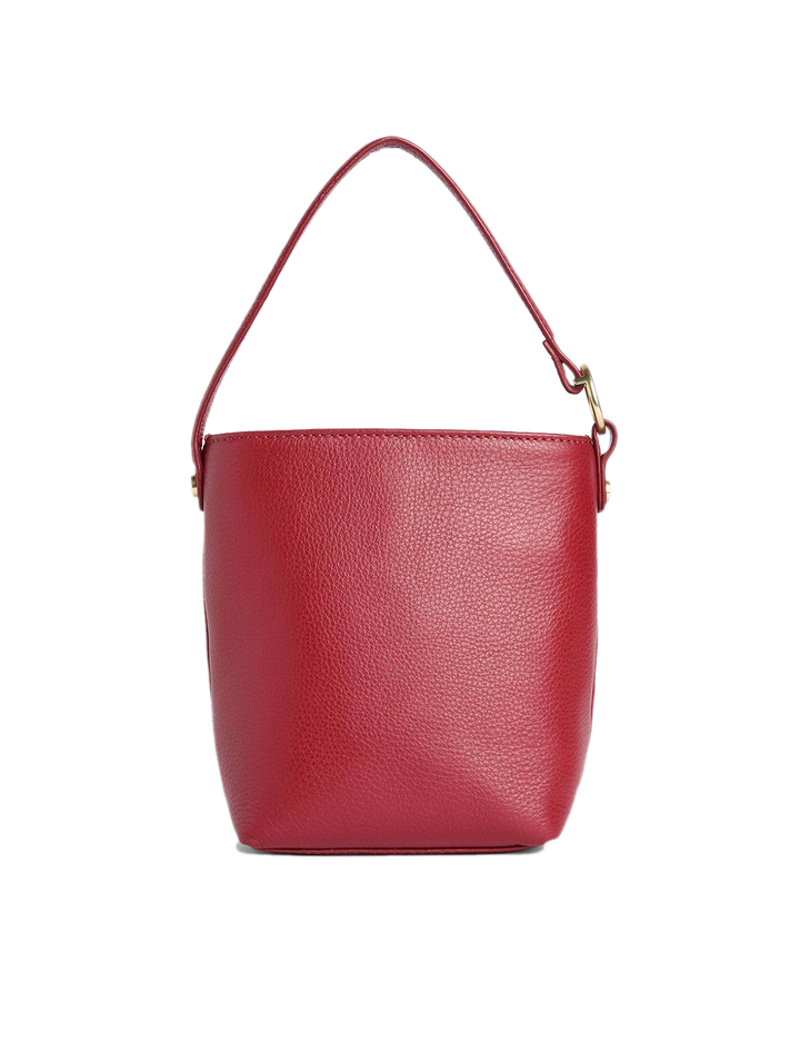 cedar mini bucket bag in red