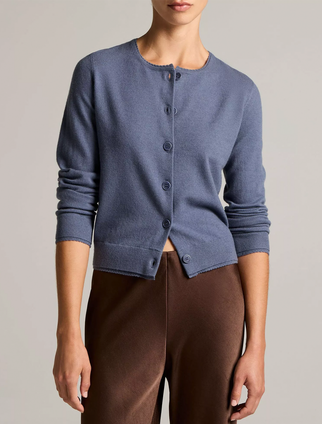 scallop trip cardigan in azul