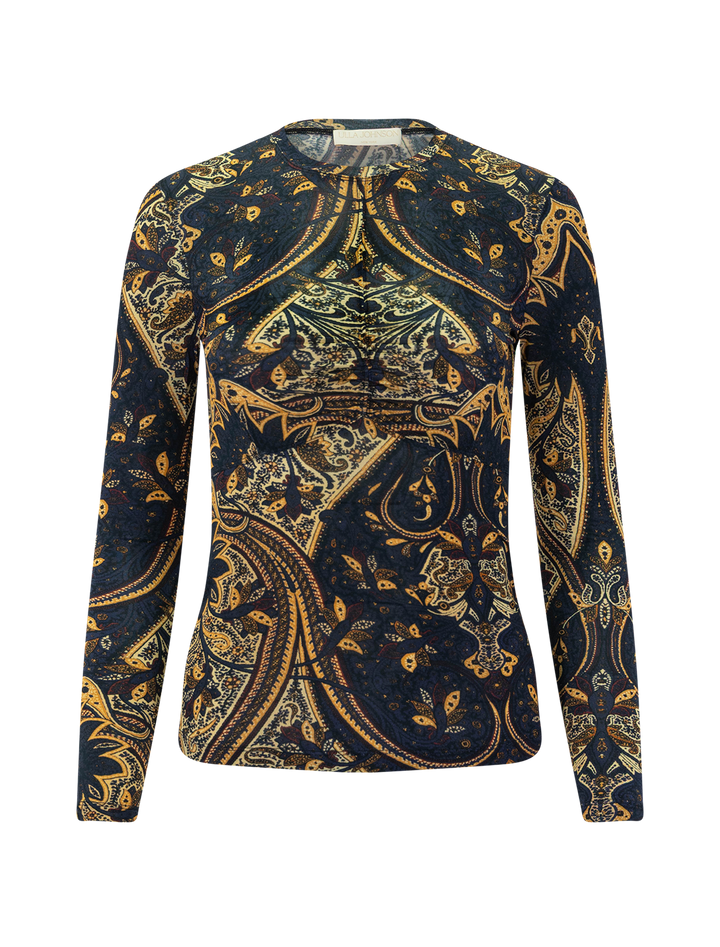 neri top in twilight paisley