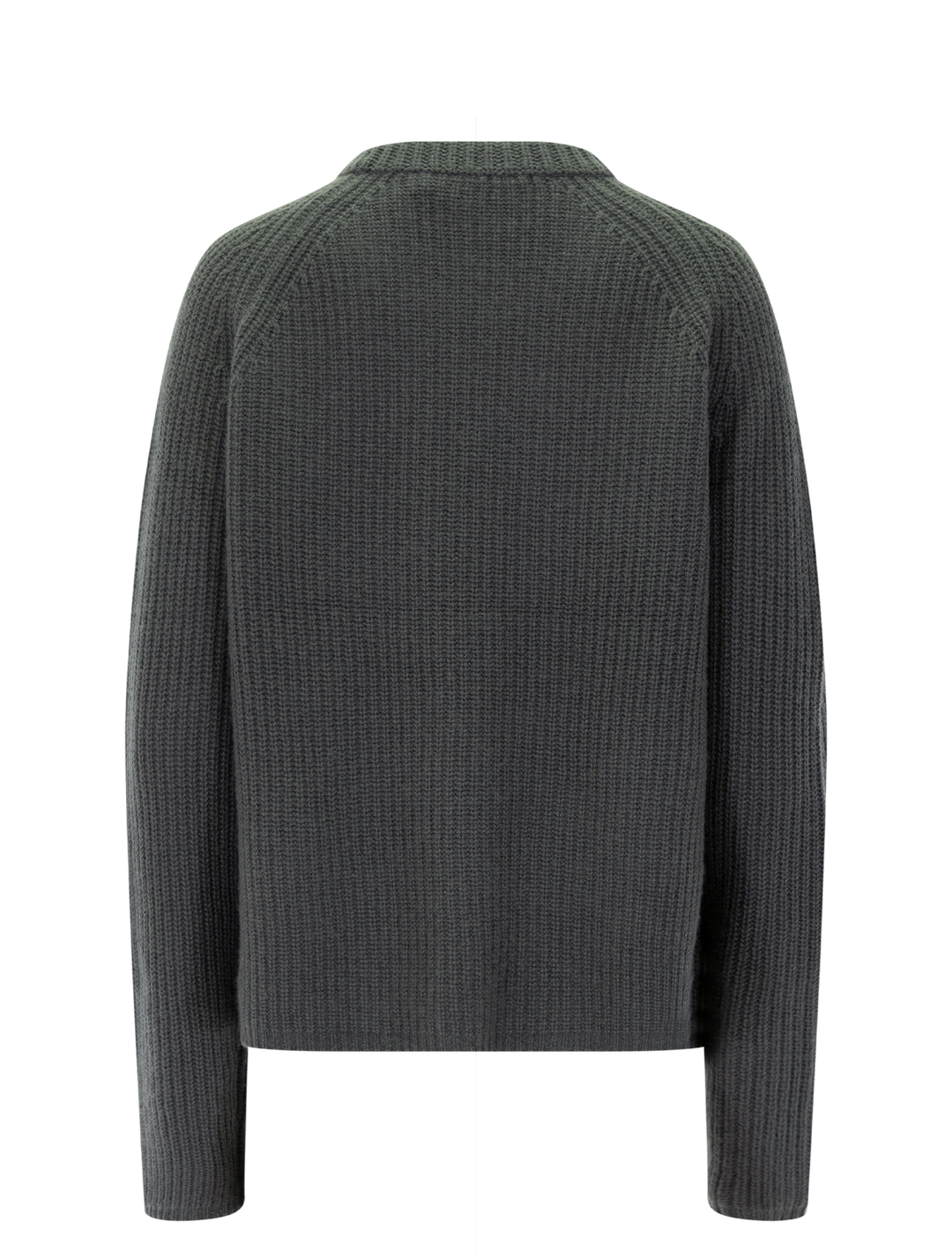 cashmere fishermans sweater in pewter green