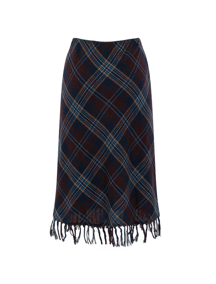 elowette knotted fringe skirt