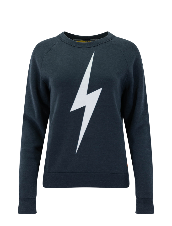 bolt sweatshirt in charcoal and white