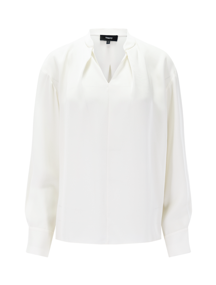 silk modern blouse in ivory