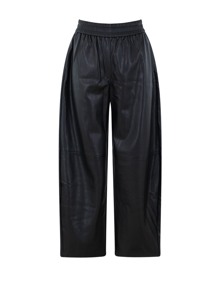 just faux leather pant in noir