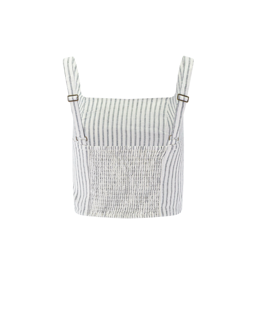 zoe hemp tank in cream and navy stripe